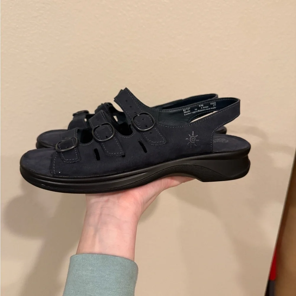 Black Strappy Sandals 9M